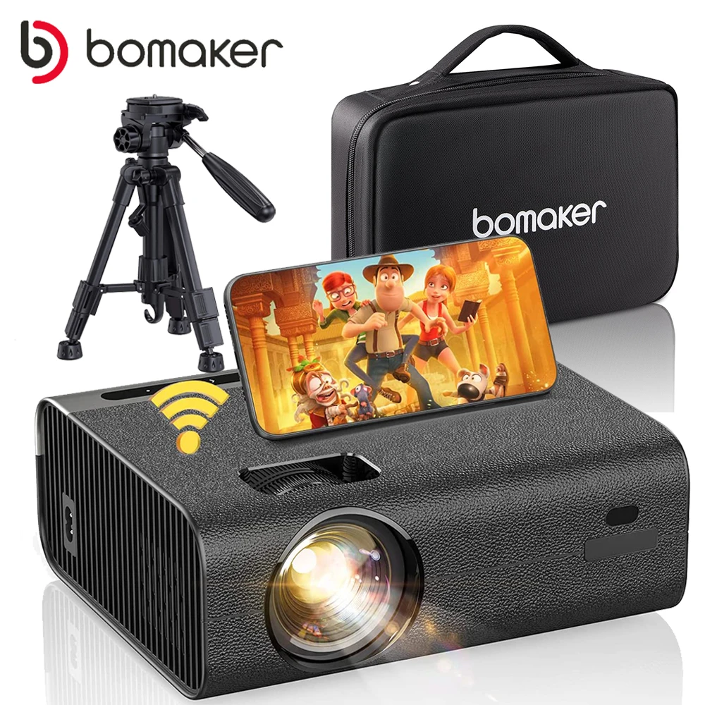 BOMAKER Projector 5G WiFi Bluetooth Full HD Support 1080P 9000 Contrast Outdoor Video Projector Portable Smart Beamer
BOMAKER Projector 5G WiFi Bluetooth Full HD Support 1080P 9000 Contrast Outdoor Video Projector Portable Smart Beamer