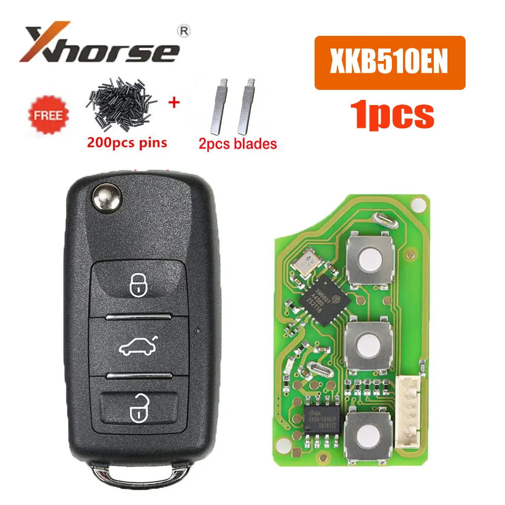 1PCS/lot Xhorse XKB510EN Universal Remote Key 3 Buttons Car Key B5 Type for VVDI VVDI2 Key Tool(English Version) Car Remote Key
1PCS/lot Xhorse XKB510EN Universal Remote Key 3 Buttons Car Key B5 Type for VVDI VVDI2 Key Tool(English Version) Car Remote Key