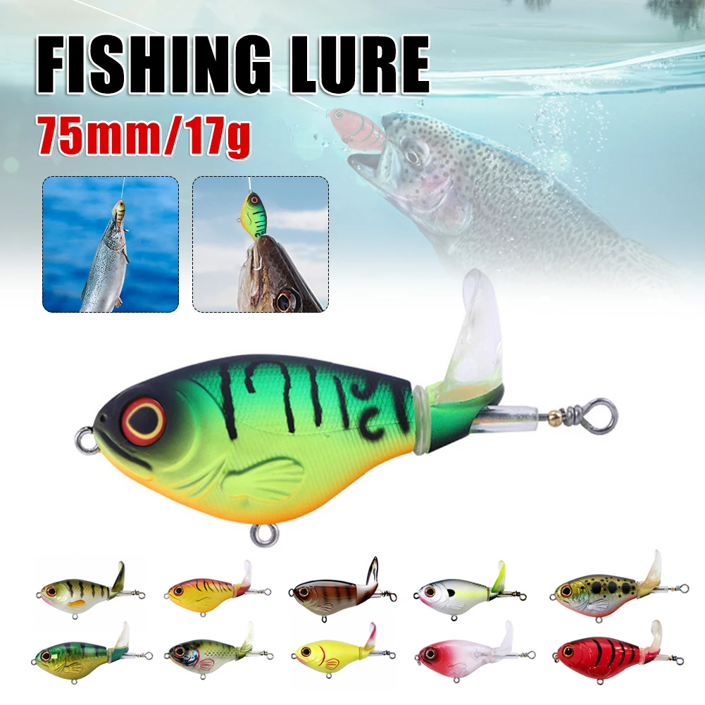 75mm/17g Whopper Plopper Fishing Lure Artificial Hard Bait Topwater Spinnerbait Floating Lure with Hook Saltwater Fishing Tackle
75mm/17g Whopper Plopper Fishing Lure Artificial Hard Bait Topwater Spinnerbait Floating Lure with Hook Saltwater Fishing Tackle