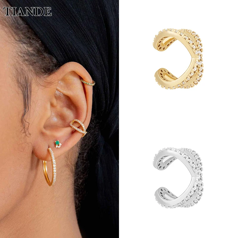 TIANDE Gold Plated Clip Earrings for Women Vintage CZ Zircon Fake Piercing Ear Cuff Women's Earrings 2022 Jewelry Wholesale
TIANDE Gold Plated Clip Earrings for Women Vintage CZ Zircon Fake Piercing Ear Cuff Women's Earrings 2022 Jewelry Wholesale
