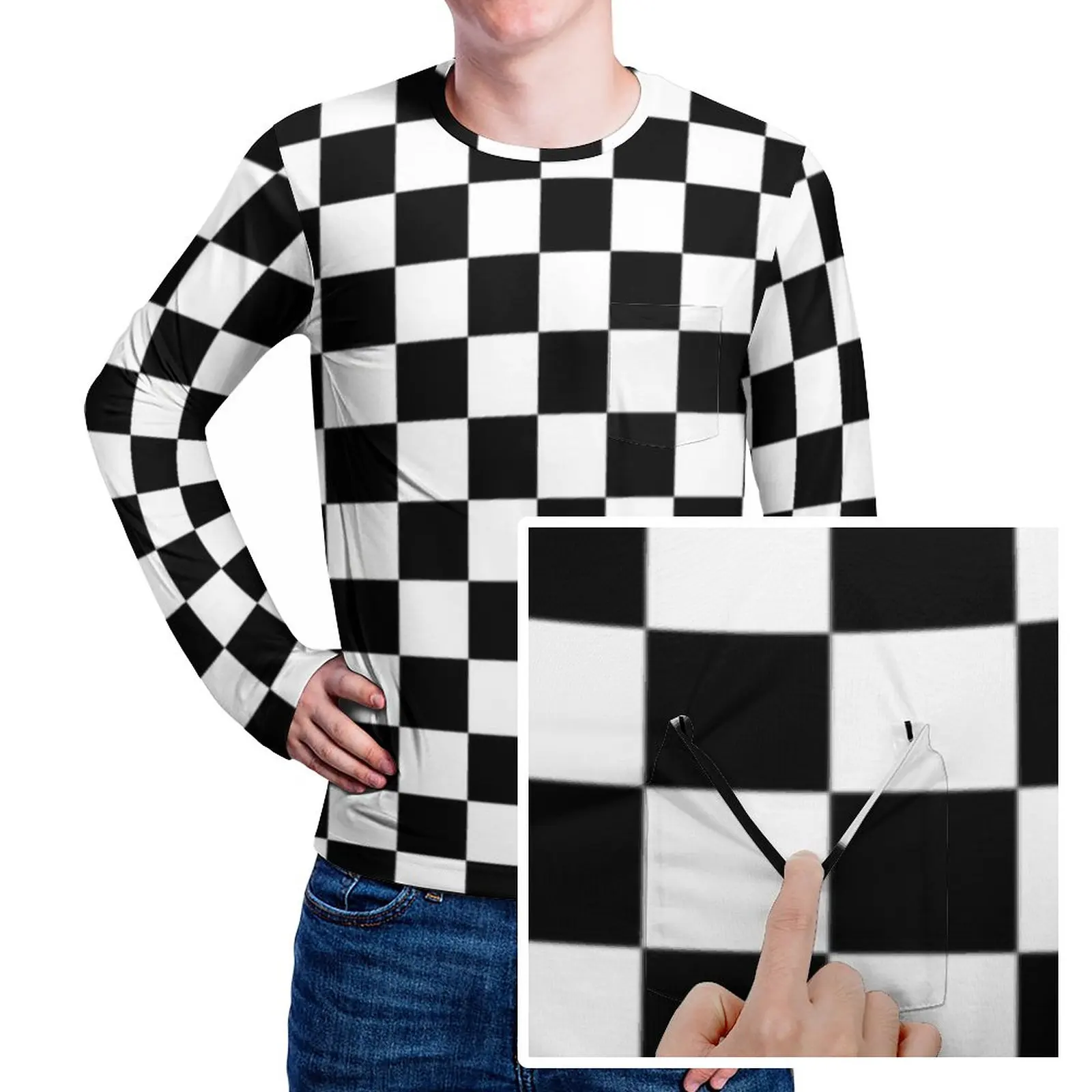 Black Checkerboard T-Shirt Spring Classic Black and White Checker Streetwear T-Shirts Man Trendy Pattern Tshirt Large Size 5XL
Black Checkerboard T-Shirt Spring Classic Black and White Checker Streetwear T-Shirts Man Trendy Pattern Tshirt Large Size 5XL