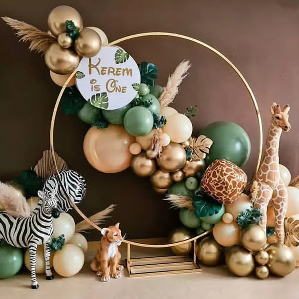 86Pcs Bean Green Balloon Garland Kit Balloon Arch Chain Jungle Animal Safari Theme Party Supplies Wild One Birthday Party Decors
86Pcs Bean Green Balloon Garland Kit Balloon Arch Chain Jungle Animal Safari Theme Party Supplies Wild One Birthday Party Decors