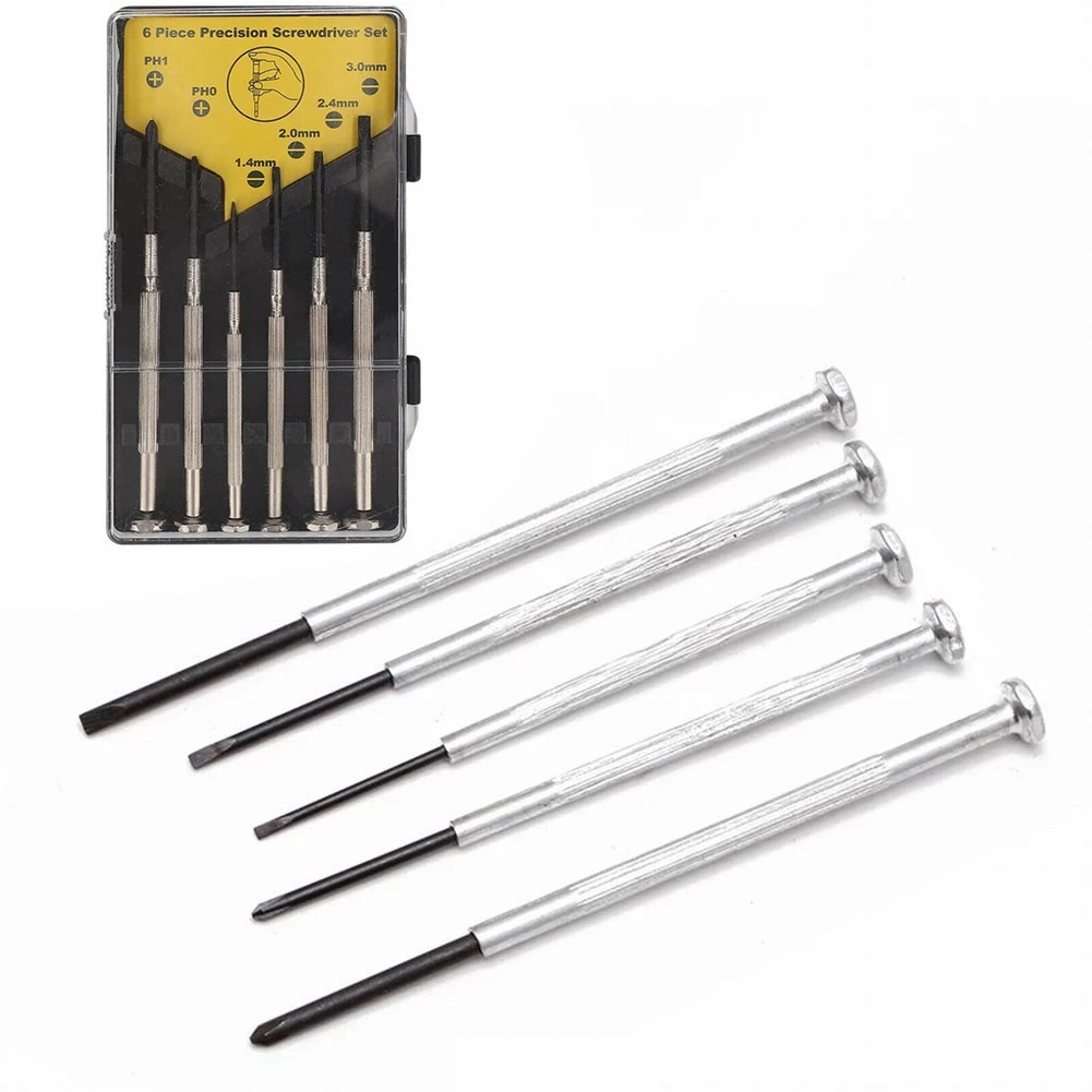 6Pcs/Set Mini Precision Screwdriver Micro Jewelers Mini Watchmakers Tool PH0 PH1 Manual DIY Screwdriver Handle Set With Tool Box
6Pcs/Set Mini Precision Screwdriver Micro Jewelers Mini Watchmakers Tool PH0 PH1 Manual DIY Screwdriver Handle Set With Tool Box