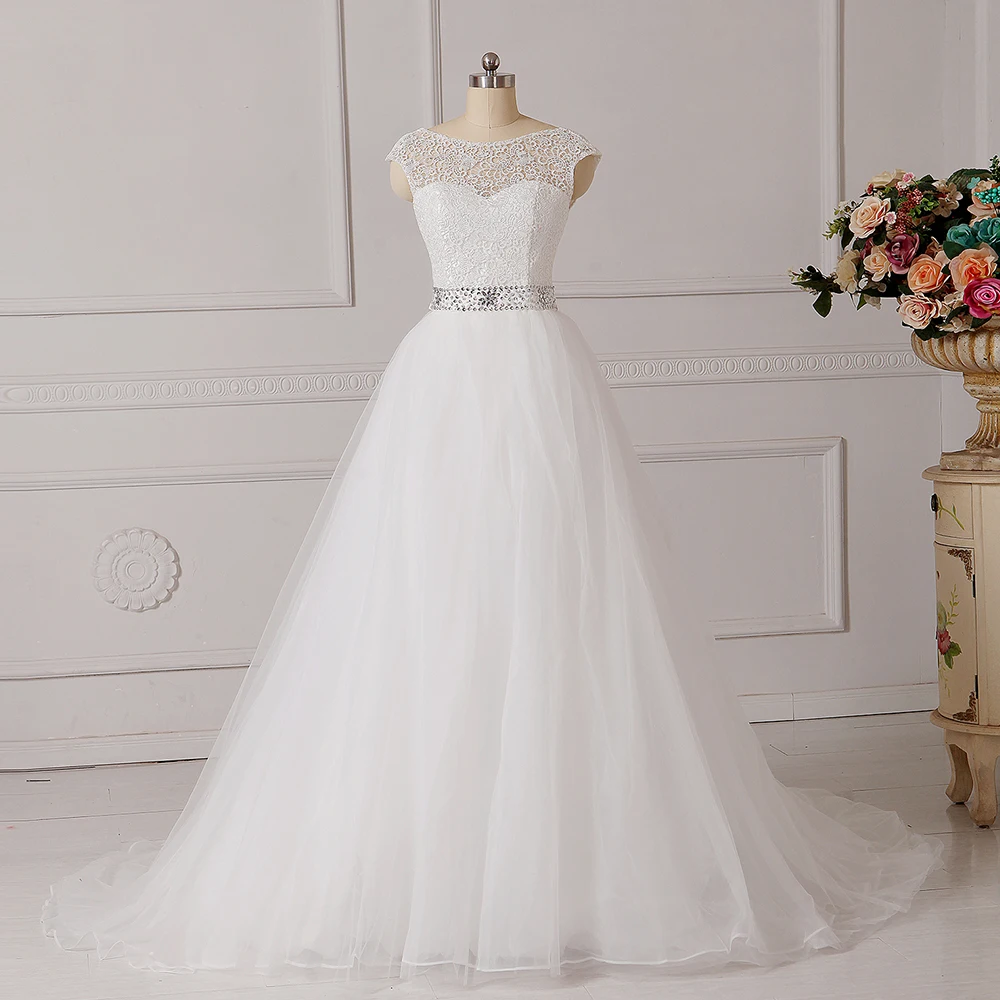 Jiayigong Elegant Lace Wedding Dresses Vestidos De Novias Scoop Neck Cap Sleeve Beading Sashes A Line Sweep Train Brdial Gown
Jiayigong Elegant Lace Wedding Dresses Vestidos De Novias Scoop Neck Cap Sleeve Beading Sashes A Line Sweep Train Brdial Gown