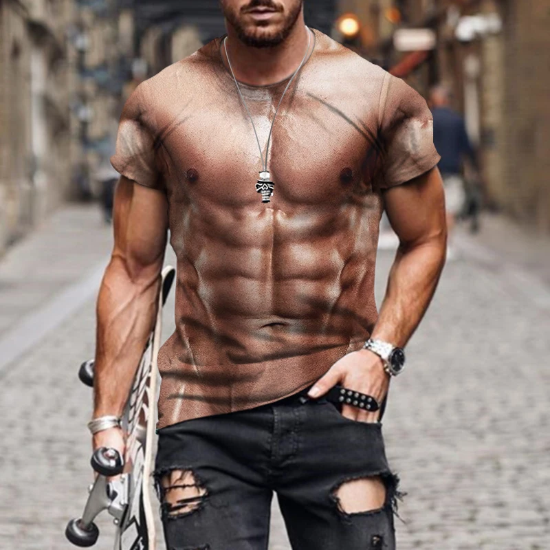 2022 Domineering Muscle Shape 3D Men's T-shirt Spring And Summer New Personality Casual Oversized Printed T-shirt
2022 Domineering Muscle Shape 3D Men's T-shirt Spring And Summer New Personality Casual Oversized Printed T-shirt