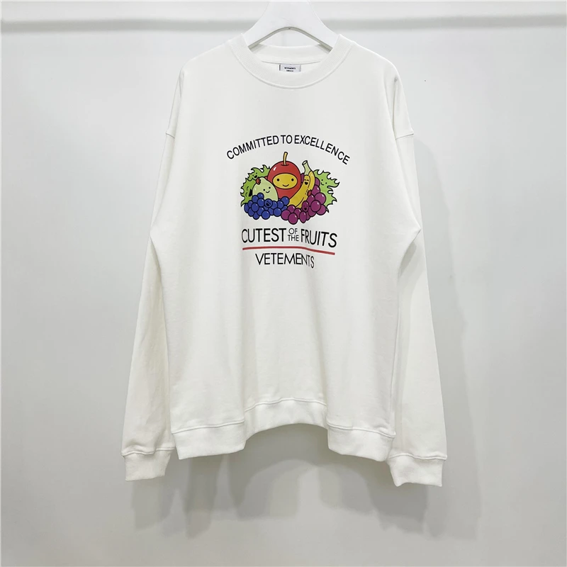 Vetement Funny Of The Fruit Sweatshirt Pria Wanita 1:1 Kualitas Tinggi Kaus Gambar Grafis Multiwarna Hoodie VTM
Vetement Funny Of The Fruit Sweatshirt Pria Wanita 1:1 Kualitas Tinggi Kaus Gambar Grafis Multiwarna Hoodie VTM