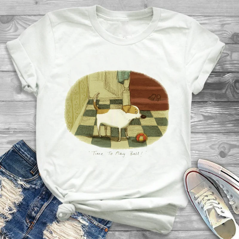 Футболка женская с круглым вырезом, принтом и коротким рукавом 
Футболка женская с круглым вырезом, принтом и коротким рукавом