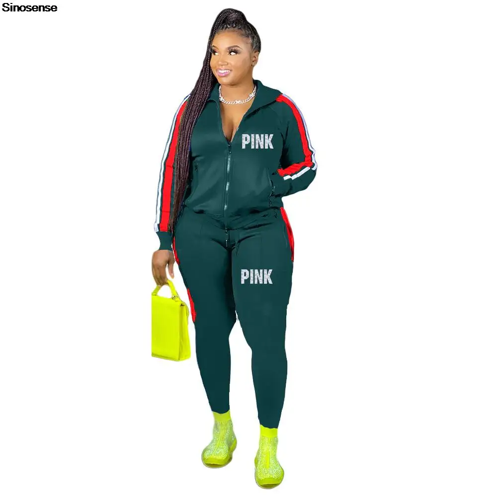 Женский спортивный костюм из двух предметов, куртка на молнии с длинным рукавом и спортивные штаны, спортивный костюм с надписью костюмы дл...
