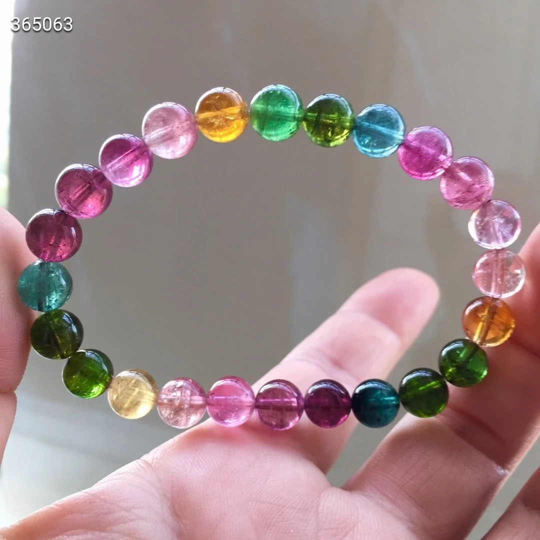7.5MM Natural Colorful Tourmaline Clear Round Beads Bracelet Brazil Rainbow Candy Tourmaline Women Men AAAAAAA
7.5MM Natural Colorful Tourmaline Clear Round Beads Bracelet Brazil Rainbow Candy Tourmaline Women Men AAAAAAA