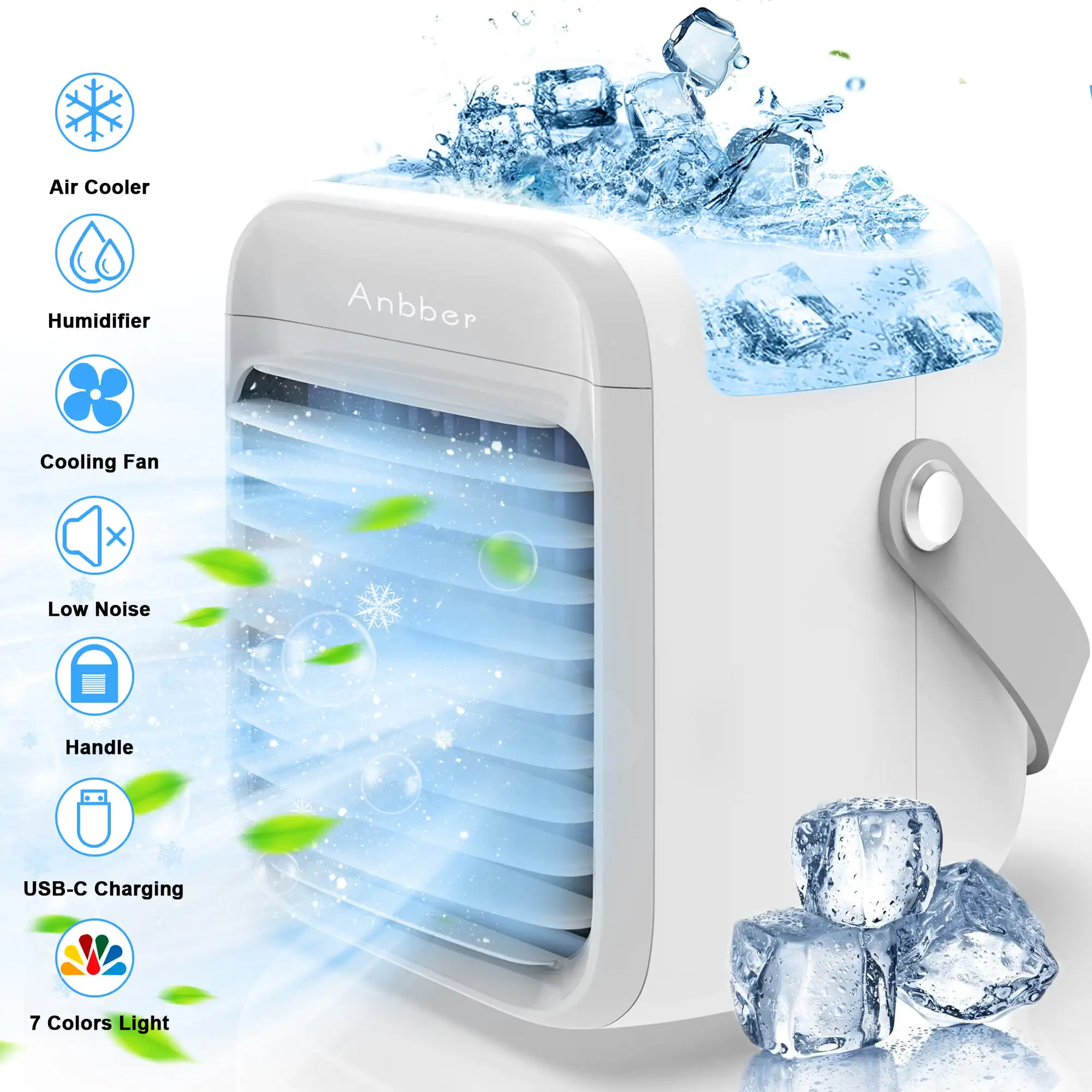 Portable Evaporative Air Cooler 3 Wind Level Adjustment Suitable for Bedside, Office and Study Room
Portable Evaporative Air Cooler 3 Wind Level Adjustment Suitable for Bedside, Office and Study Room