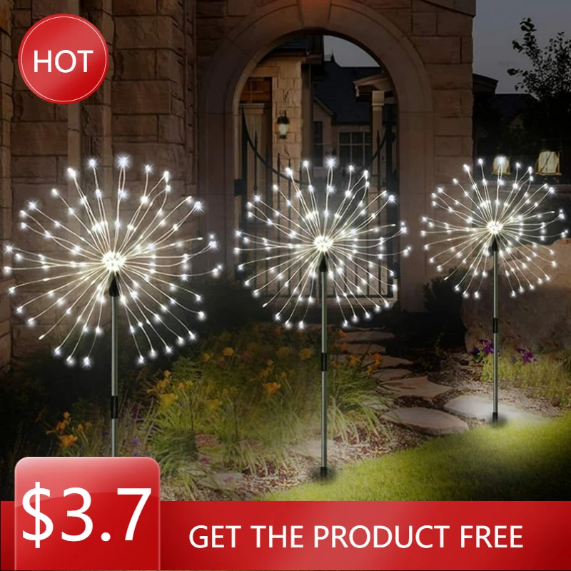 1Pcs 90LED Solar Fireworks Light Waterproof Solar Garden Light Outdoor Solar Powered Lawn Light for Pathway Patio Decor
1Pcs 90LED Solar Fireworks Light Waterproof Solar Garden Light Outdoor Solar Powered Lawn Light for Pathway Patio Decor
