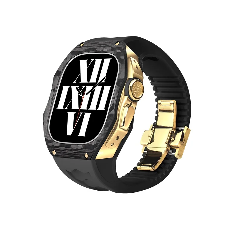 49mm Carbon Fiber Luxury Apple watch Modification Kit For iWatch ultra 49MM Apple watch protective Case with Fluoro Rubber Band
49mm Carbon Fiber Luxury Apple watch Modification Kit For iWatch ultra 49MM Apple watch protective Case with Fluoro Rubber Band