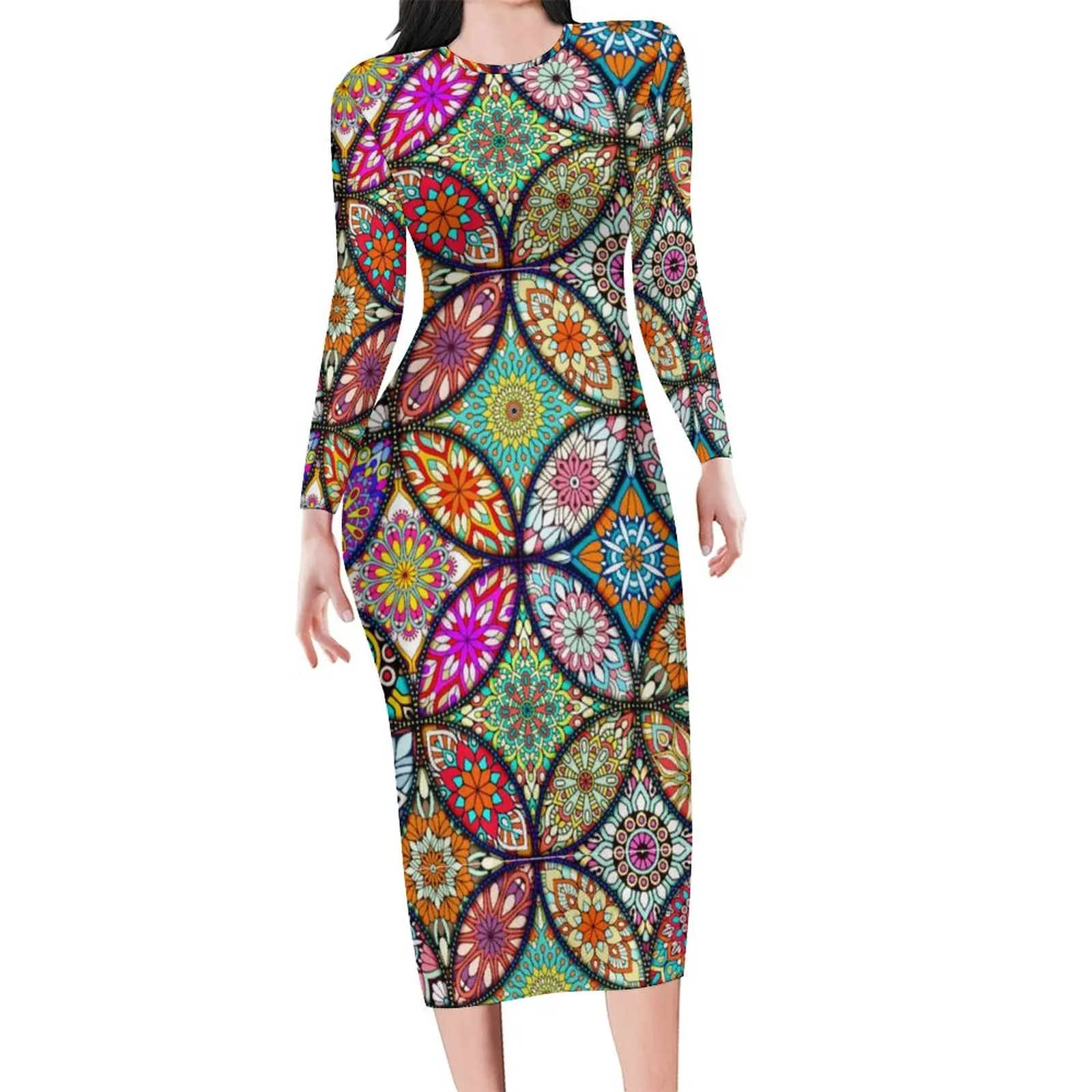 Vintage Floral Mandalas Bodycon Dress Woman Mandala Creative Circles Art Club Dresses Summer Long Sleeve Streetwear Custom Dress
Vintage Floral Mandalas Bodycon Dress Woman Mandala Creative Circles Art Club Dresses Summer Long Sleeve Streetwear Custom Dress