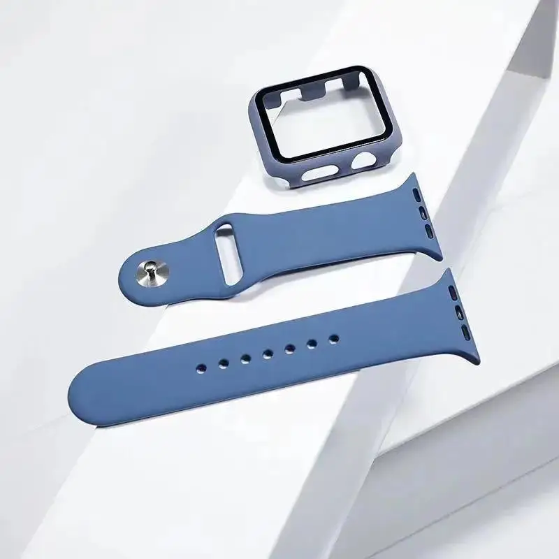 Strap For Apple Watch band 44mm 40mm 38mm 42mm 38 44 45 mm Glass Case+Silicone bracelet iwatch series 8 7 3 4 5 6 se 45mm 41mm
Strap For Apple Watch band 44mm 40mm 38mm 42mm 38 44 45 mm Glass Case+Silicone bracelet iwatch series 8 7 3 4 5 6 se 45mm 41mm