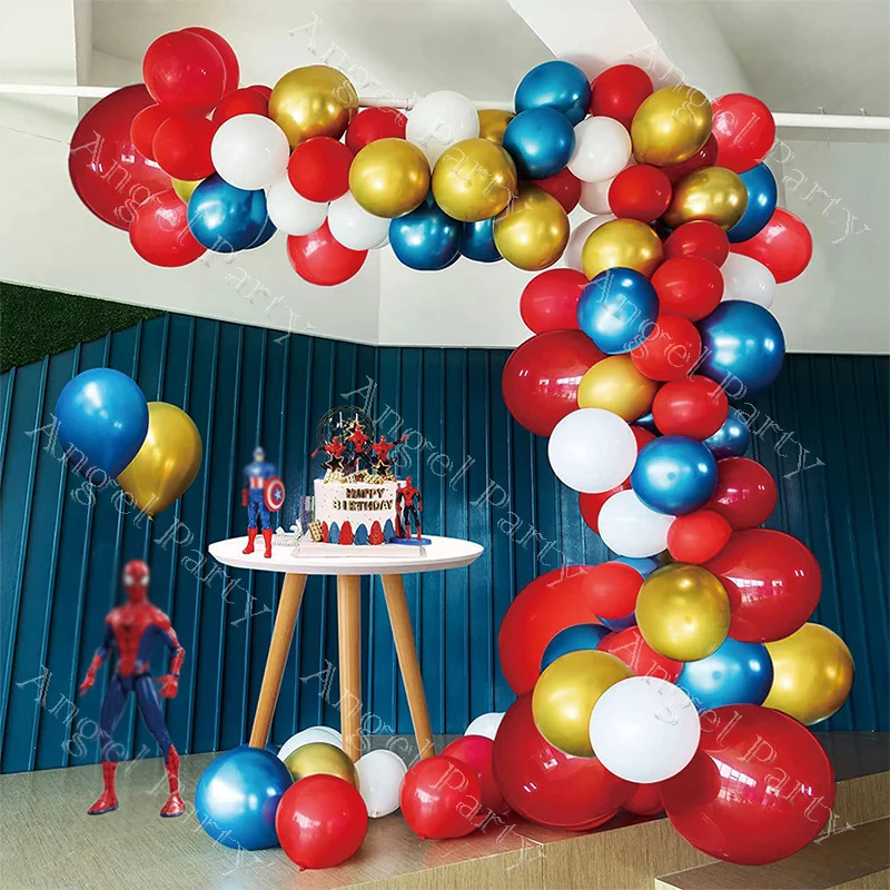 106pcs Super Hero Garland Arch Kit Red Blue Gold White Balloon Birthday Boys Party Decorations Globos Baby Shower Boy Baptism
106pcs Super Hero Garland Arch Kit Red Blue Gold White Balloon Birthday Boys Party Decorations Globos Baby Shower Boy Baptism