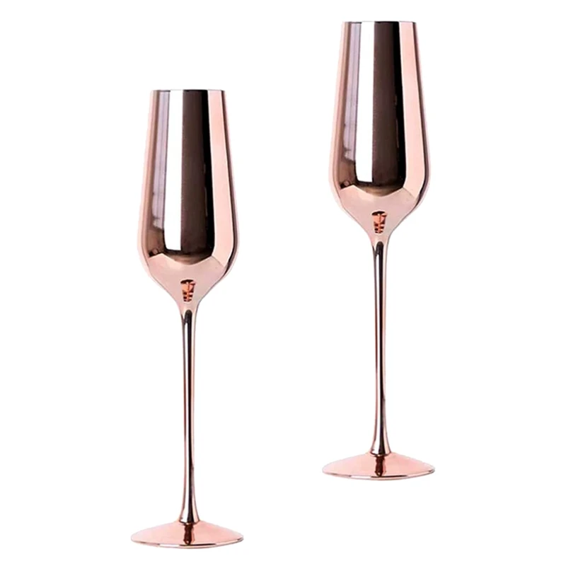 Promotion! 2 Pcs Glass Wine Glass Champagne Glass Standing Cup Drinking Cups Household Cups For Party Home Festival,Rose-Gold
Promotion! 2 Pcs Glass Wine Glass Champagne Glass Standing Cup Drinking Cups Household Cups For Party Home Festival,Rose-Gold