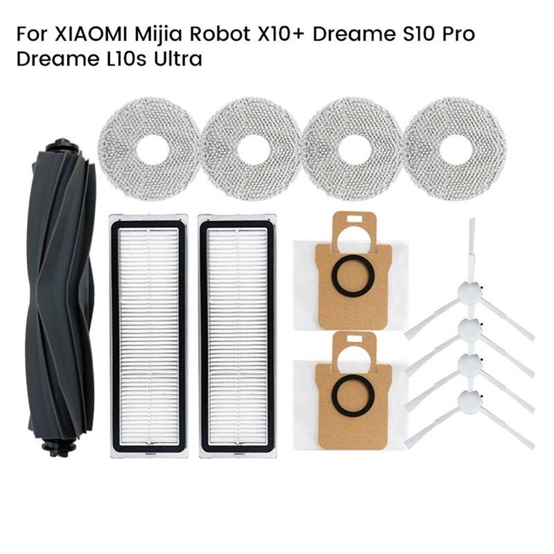 For XIAOMI Mijia Robot X10+ / Dreame S10 Pro / Dreame L10S Ultra Vacuum Cleaner Parts Main Side Brush Hepa Filter Mop
For XIAOMI Mijia Robot X10+ / Dreame S10 Pro / Dreame L10S Ultra Vacuum Cleaner Parts Main Side Brush Hepa Filter Mop