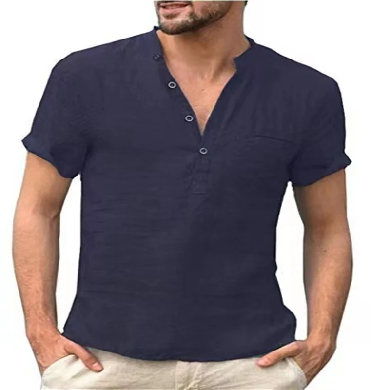 2022 Summer New Men's Short-Sleeved T-shirt Cotton and Linen Led Casual Men's T-shirt Shirt Male Breathable Polo Shirts S-3XL
2022 Summer New Men's Short-Sleeved T-shirt Cotton and Linen Led Casual Men's T-shirt Shirt Male Breathable Polo Shirts S-3XL
