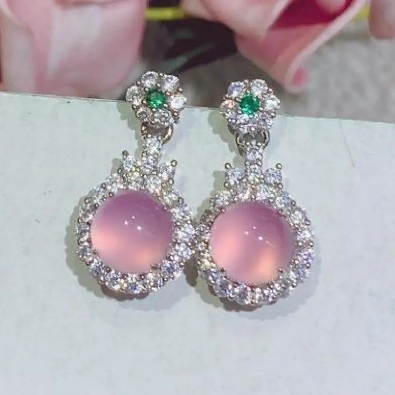 Natural Pink Jade Dangle Earrings With Zircon Emerald Gemstone Earrings For Women Fine Jewelry Accessories Silver Jade Earring
Natural Pink Jade Dangle Earrings With Zircon Emerald Gemstone Earrings For Women Fine Jewelry Accessories Silver Jade Earring