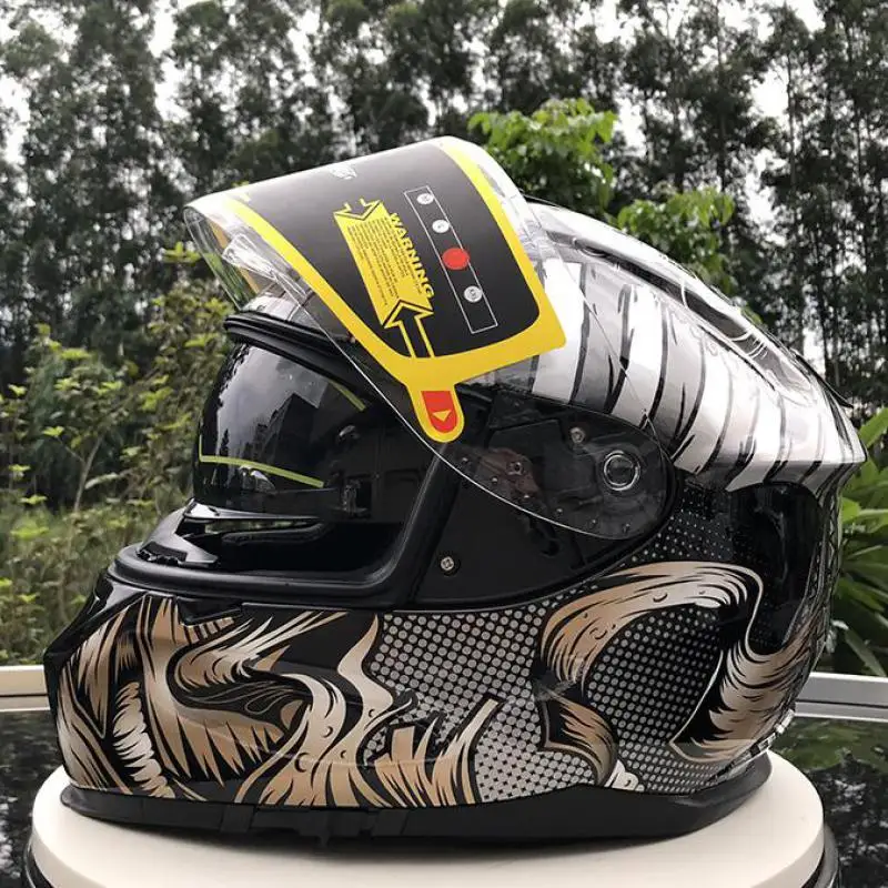 High quality ABS classic double-lens full-face helmet, special protective helmet for leisure and cruise motorcycle racing H
High quality ABS classic double-lens full-face helmet, special protective helmet for leisure and cruise motorcycle racing H