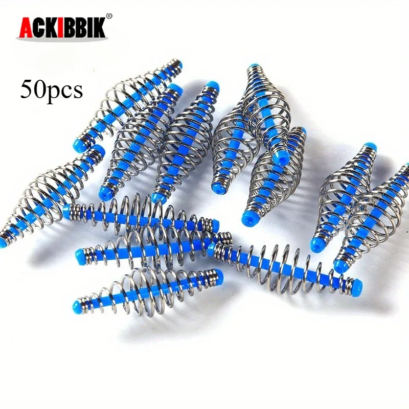 Ackibbik 50 шт. пружинная кормушка для ловли карпа держатель приманки клетка фидера