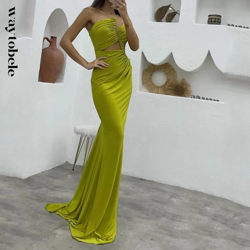 Waytobele Women Maxi Dress Summer Fashion Solid One Shoulder Strapless Hollow Out Slim Party Evening Dresses High Streetwear
Waytobele Women Maxi Dress Summer Fashion Solid One Shoulder Strapless Hollow Out Slim Party Evening Dresses High Streetwear
