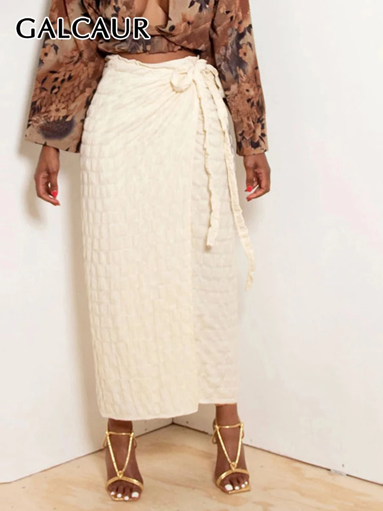 Юбка-миди женская с разрезом, высокой талией и шнуровкой
Юбка-миди женская с разрезом, высокой талией и шнуровкой