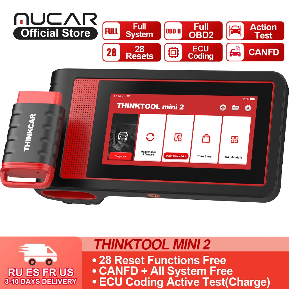 

Thinkcar Thinktool Mini 2 Lifetime Free All System Diagnostic Tools 28Resets Wifi OBD2 Scanner ECU Coding+Bi-Directional Control
