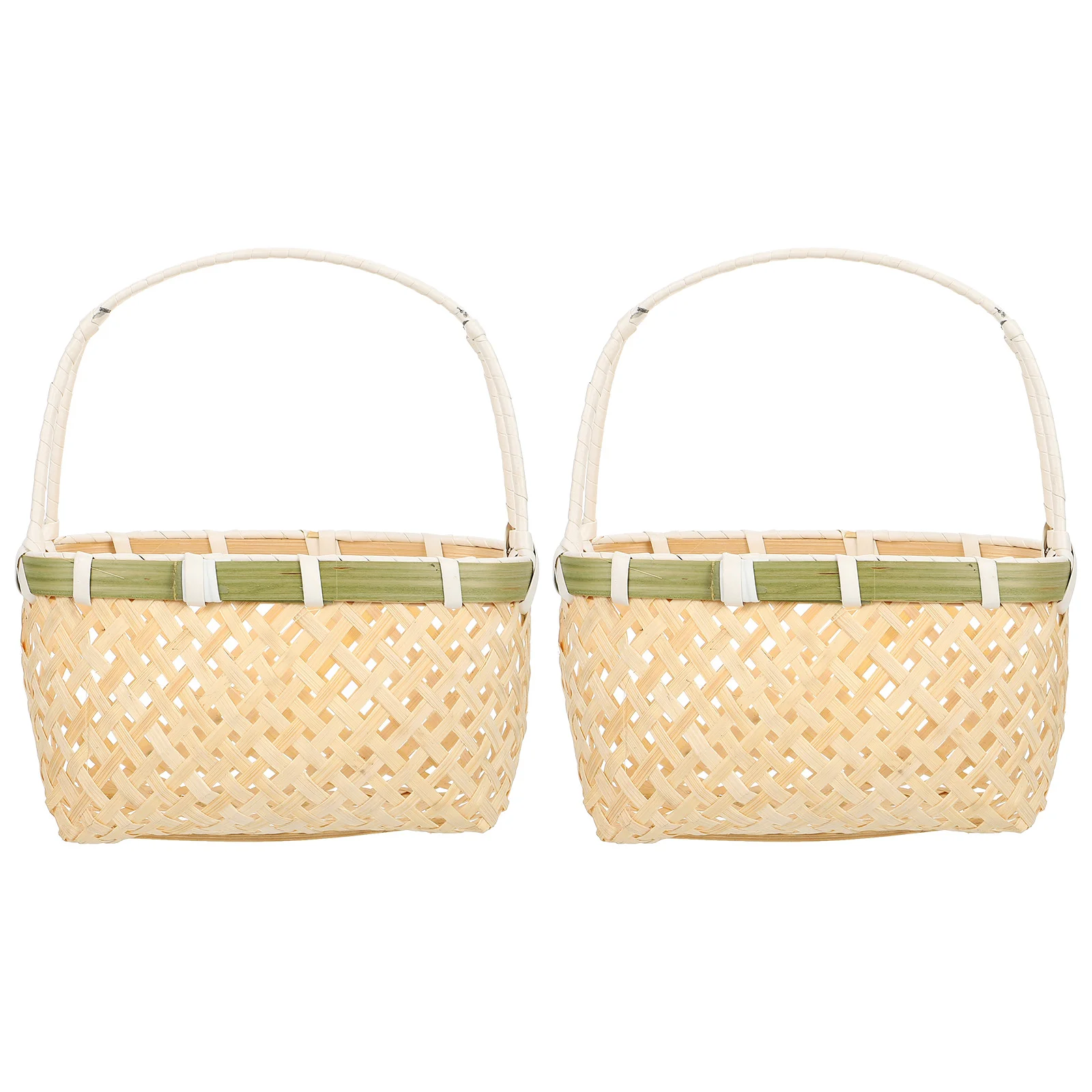 2 Pcs Portable Fruit Basket Bamboo Kids Storage Baskets Small Snack Container Fruits 
2 Pcs Portable Fruit Basket Bamboo Kids Storage Baskets Small Snack Container Fruits