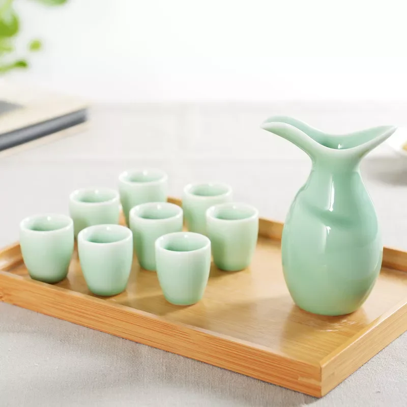 Китайский керамический набор s Celadon для ликера, вина, китайский античный керамический s Флагон из селадона, 1 горшок, 8 чашек, барные наборы из ...
Китайский керамический набор s Celadon для ликера, вина, китайский античный керамический s Флагон из селадона, 1 горшок, 8 чашек, барные наборы из ...