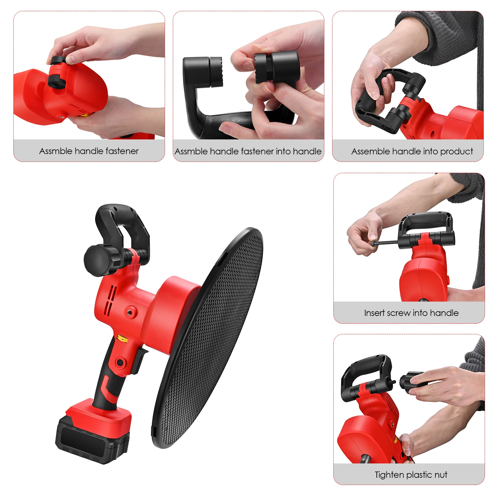 EU Stock 2-in-1 machine 1-6 speed Adjustable Two-handle Design Small cement mortar polishing machine automatic mixing plastering
EU Stock 2-in-1 machine 1-6 speed Adjustable Two-handle Design Small cement mortar polishing machine automatic mixing plastering