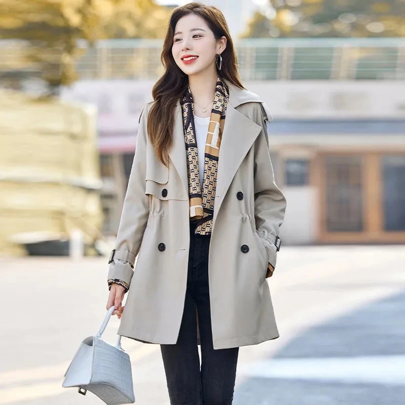 Women's Jacket Mid-length Fashion Double Breasted Windbreaker 2023 Spring Autumn New Female Loose Large Size Overcoat Lining 4XL
Women's Jacket Mid-length Fashion Double Breasted Windbreaker 2023 Spring Autumn New Female Loose Large Size Overcoat Lining 4XL