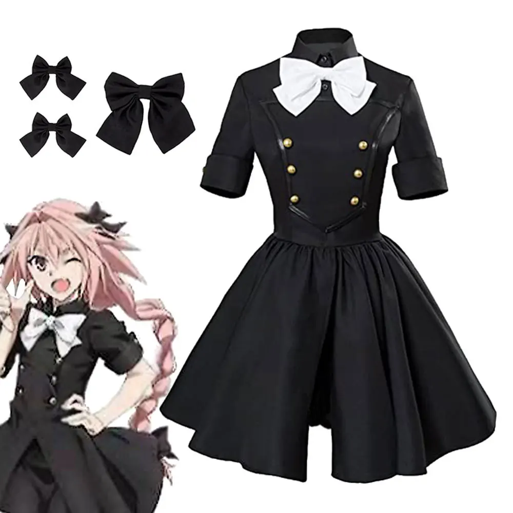 

Fate Apocrypha Epilogue Event Astolfo Cosplay Costume Dress wigs Halloween Carnival Party Outfit For Women Suits