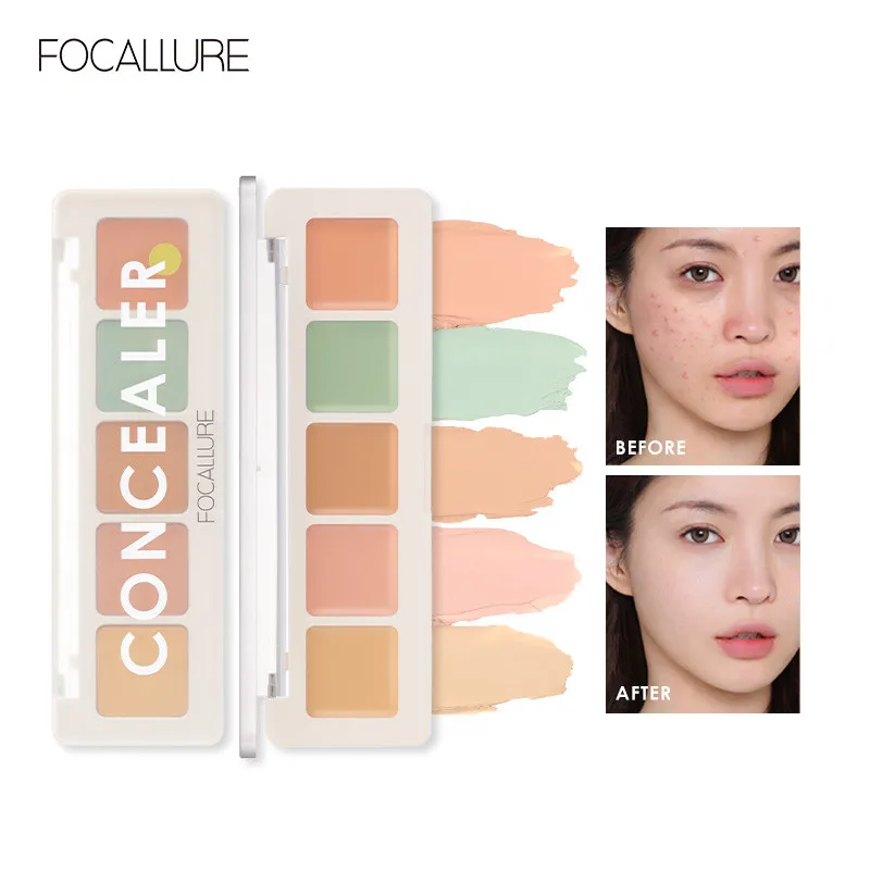 FOCALLURE Multicolor Concealer Hided Blemishes Waterproof Longstay 5 Colors Concealer Cover Plate
FOCALLURE Multicolor Concealer Hided Blemishes Waterproof Longstay 5 Colors Concealer Cover Plate