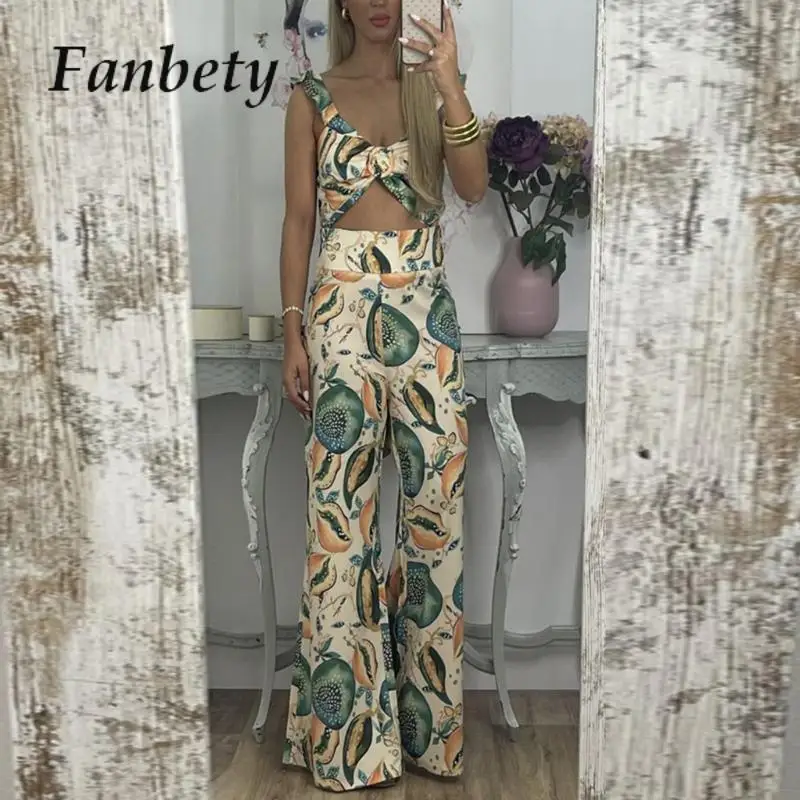 Fashion Summer Slim Elegant Holiday Set Sexy Party Outfits Women's 2023 New Fashion Printed Suspenders High Waist Pants Sets
Fashion Summer Slim Elegant Holiday Set Sexy Party Outfits Women's 2023 New Fashion Printed Suspenders High Waist Pants Sets
