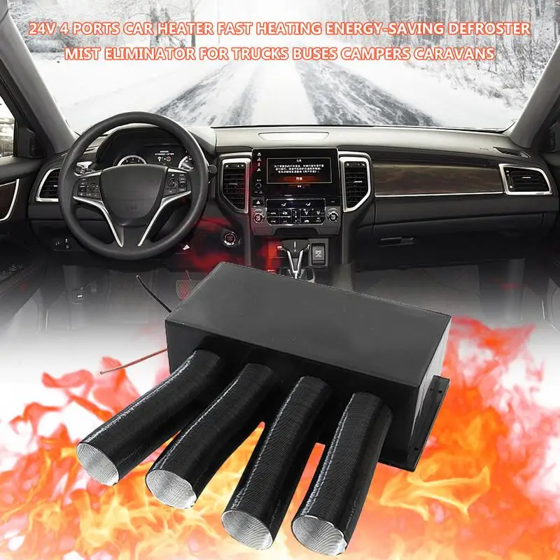 24V 4 Ports 800W Car Heater Fast Heating Defroster Windshield Defroster Demister Auto Heater For Trucks Buses Campers Caravans
24V 4 Ports 800W Car Heater Fast Heating Defroster Windshield Defroster Demister Auto Heater For Trucks Buses Campers Caravans