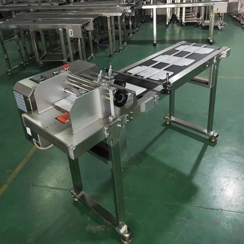 

Friction Type Electronic Paging Machine 1500mm*300mm*750mm Stainless Steel Belt Conveyor with Power Supply and Speed Regulator