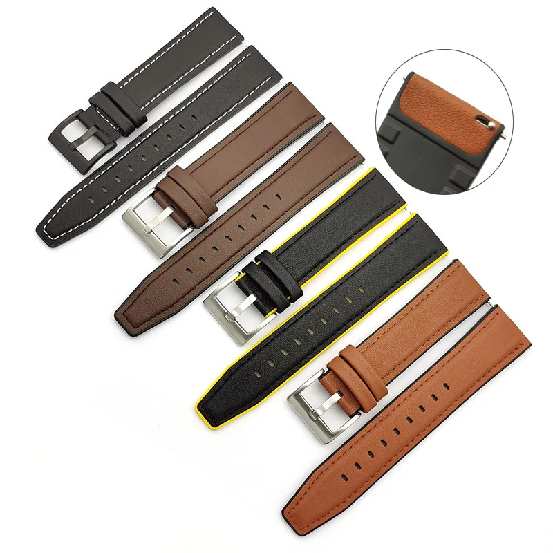 Vintage Bracelet Cow Leather Band Quick Release Silicone Breathable Bracelet Band Sweat proof Sport Watch Strap 20mm 22mm
Vintage Bracelet Cow Leather Band Quick Release Silicone Breathable Bracelet Band Sweat proof Sport Watch Strap 20mm 22mm