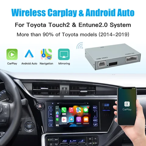 CARABC беспроводной Carplay для TOYOTA 2014-2019 Camry Corolla Highlander Tundra Auris Prius RAV4 Avensis Verso Android автоматический модуль