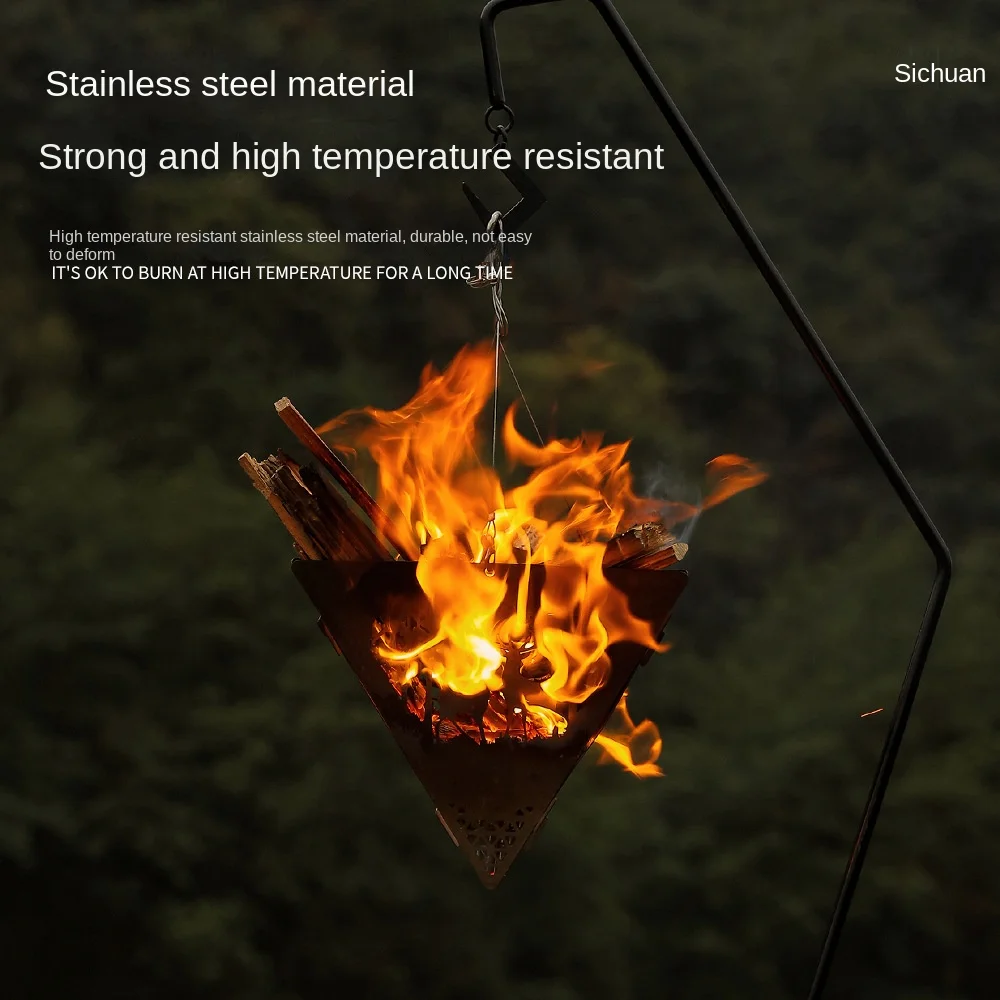 Hanger Portable Hanging Stove Outdoor Camping BBQ Ultralight Stainless Steel Picnic Bonfire Warm Triangle Burning Platform
Hanger Portable Hanging Stove Outdoor Camping BBQ Ultralight Stainless Steel Picnic Bonfire Warm Triangle Burning Platform