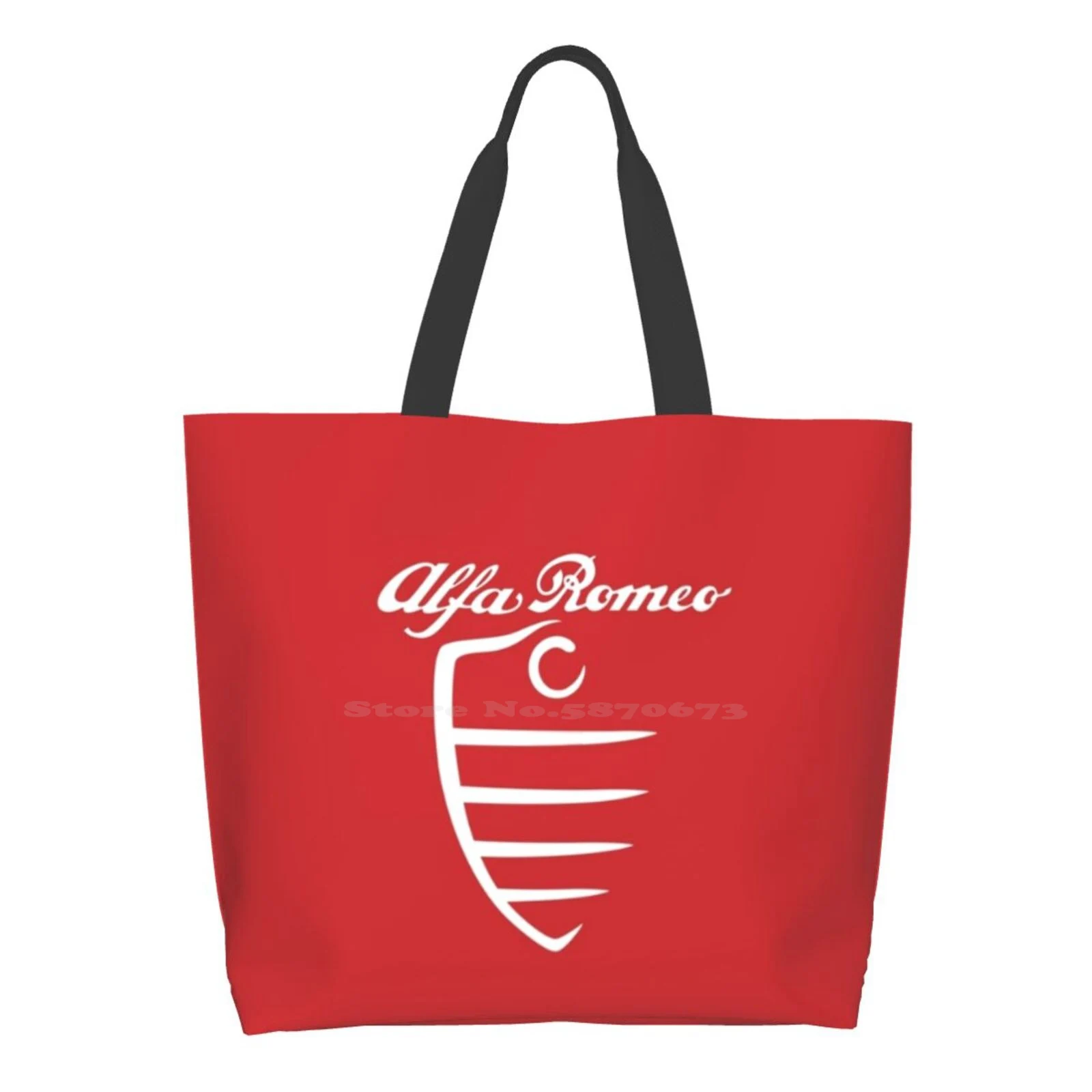 

Alfa Duetto Grill-2 & Alfa Script-White/Red Girls Handbags Shoulder Bags Large Size Alfa Alfa Romeo Alfa Grill Alfa Duetto