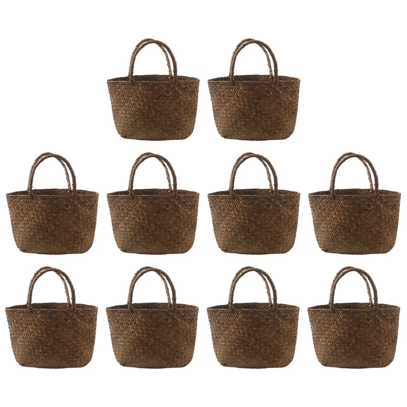 10X Casual Straw Bag Natural Wicker Tote Bags Women Braided Handbag For Garden Handmade Mini Woven Rattan Bags
10X Casual Straw Bag Natural Wicker Tote Bags Women Braided Handbag For Garden Handmade Mini Woven Rattan Bags