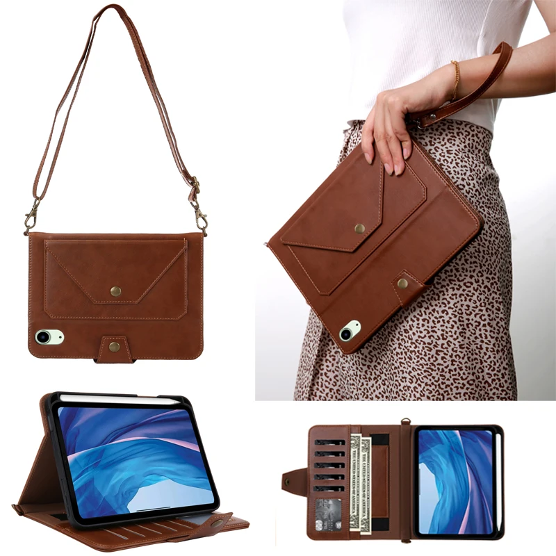Cover For iPad 2021 Mini 6 Case for mini 2 3 4 5 with Shoulder Hand Strap Smart Fashion Leather Tablet Case with Pencil Holder
Cover For iPad 2021 Mini 6 Case for mini 2 3 4 5 with Shoulder Hand Strap Smart Fashion Leather Tablet Case with Pencil Holder