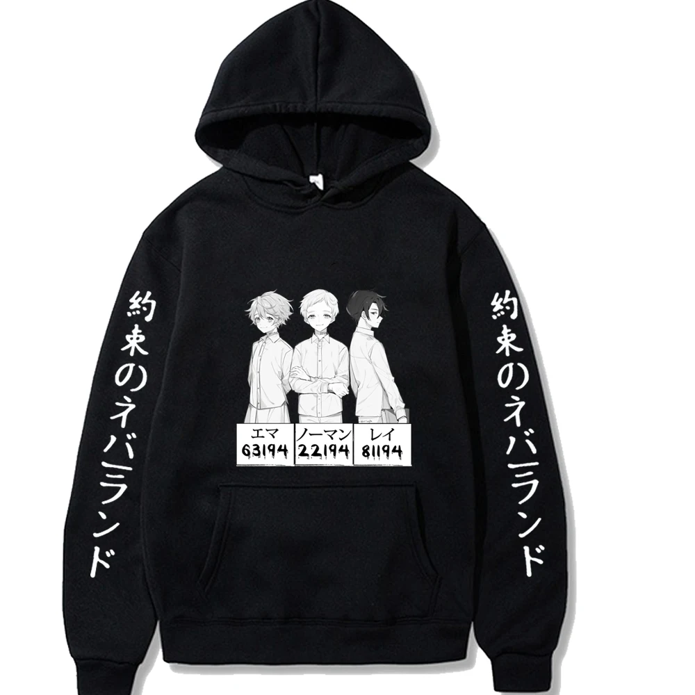 New Men Women Sweatshirts 2022 Anime the Promised Neverland Hoodie Long Sleeve Loose Hip Hop Uniex Cloths
New Men Women Sweatshirts 2022 Anime the Promised Neverland Hoodie Long Sleeve Loose Hip Hop Uniex Cloths