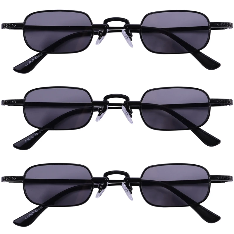 3X Retro Punk Glasses Clear Square Sunglasses Female Retro Sunglasses Men Metal Frame-Black & Black Gray
3X Retro Punk Glasses Clear Square Sunglasses Female Retro Sunglasses Men Metal Frame-Black & Black Gray