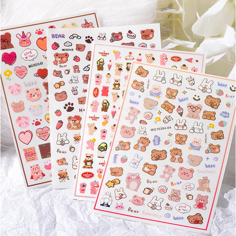 1 Sheet Japan Lovely Cartoon Pink Brown Bear Paw Love Heart Adhesive Nail Art Stickers Decals Manicure Accessories Tips
1 Sheet Japan Lovely Cartoon Pink Brown Bear Paw Love Heart Adhesive Nail Art Stickers Decals Manicure Accessories Tips