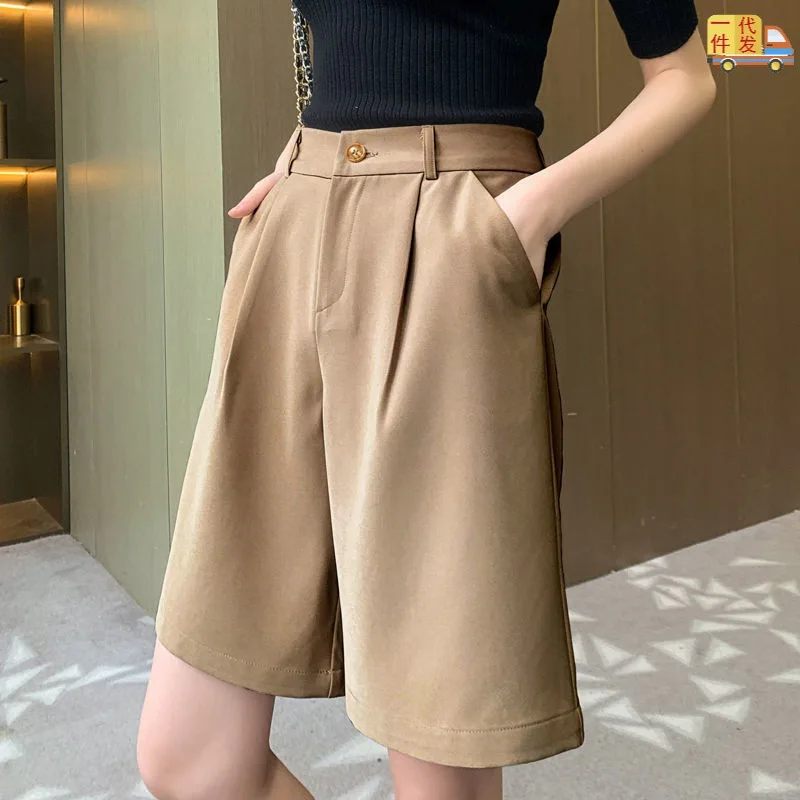 Fashion High Waist Women Shorts Casual Straight Knee Length Office Lady Women Loose Shorts Pockets 2022 Spring Summer Clothes
Fashion High Waist Women Shorts Casual Straight Knee Length Office Lady Women Loose Shorts Pockets 2022 Spring Summer Clothes