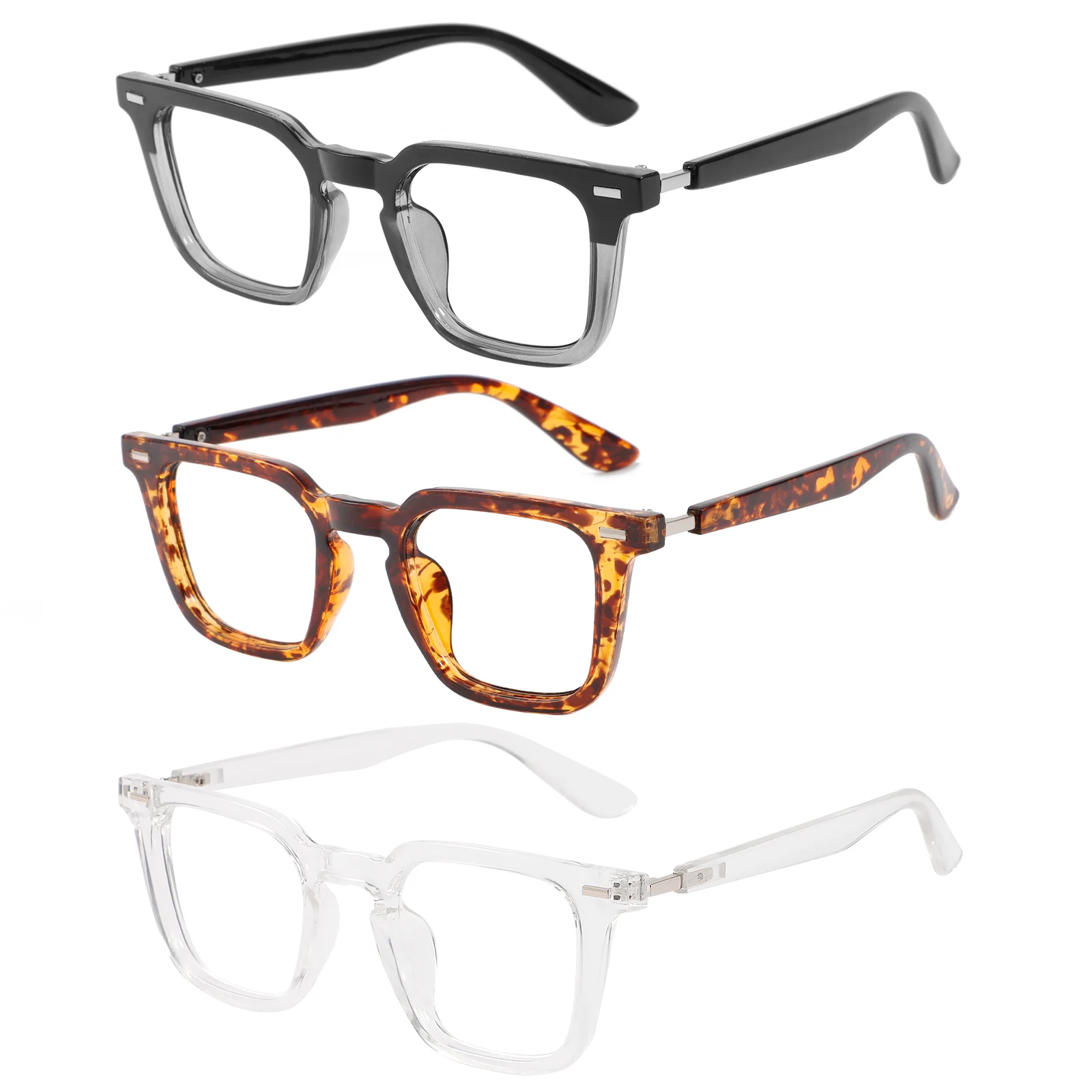 Anti Blue Light Eyegalsses Women Men's Square PC Metal Frame Flat Lens Radiation Protection Eyeglasses 3 Colors Computer Glasses
Anti Blue Light Eyegalsses Women Men's Square PC Metal Frame Flat Lens Radiation Protection Eyeglasses 3 Colors Computer Glasses