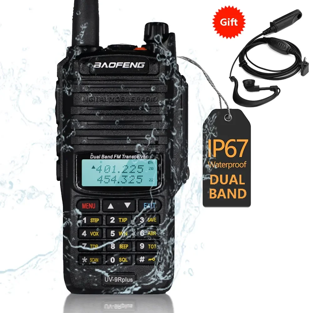 

Baofeng UV-9R Plus Водонепроницаемая рация UHF/VHF двухдиапазонный приемопередатчик двухстороннее радио дальнего радиуса действия портативные любительские радиостанции