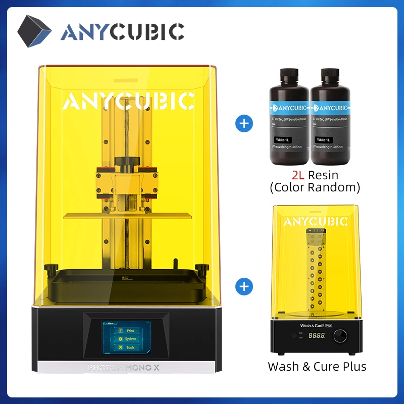 ANYCUBIC Photon Mono X 3D Printer 8.9''4K Monochrome Screen High Speed UV Resin Printers impresora 3d With Wash&Cure Plus Set
ANYCUBIC Photon Mono X 3D Printer 8.9''4K Monochrome Screen High Speed UV Resin Printers impresora 3d With Wash&Cure Plus Set